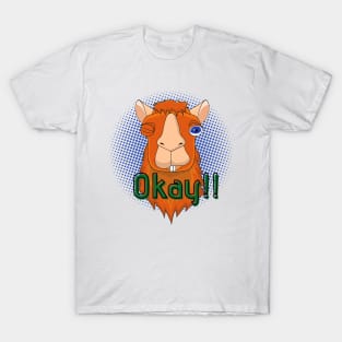 Okay Llama Art T-Shirt